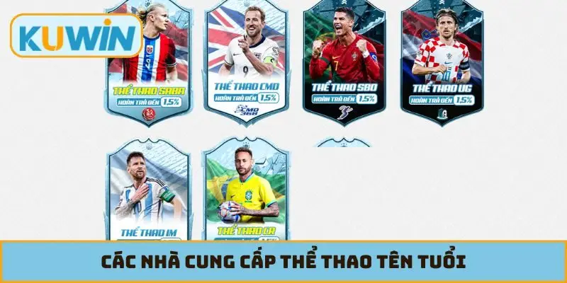 Các nhà cung cấp thể thao tên tuổi